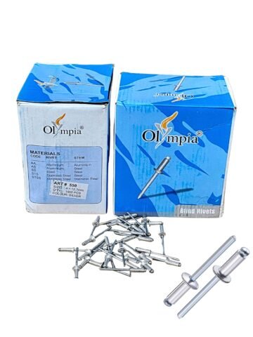 Olympia 537 Aluminum Blind Pop Rivets 4.1mm Silver Dome Head