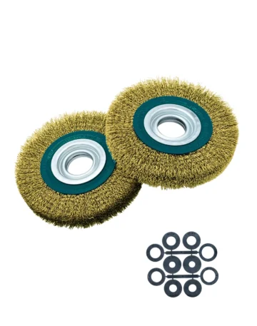 SMT-088 Crimped Wire Wheel Brush 6" Inch Brass Coated
