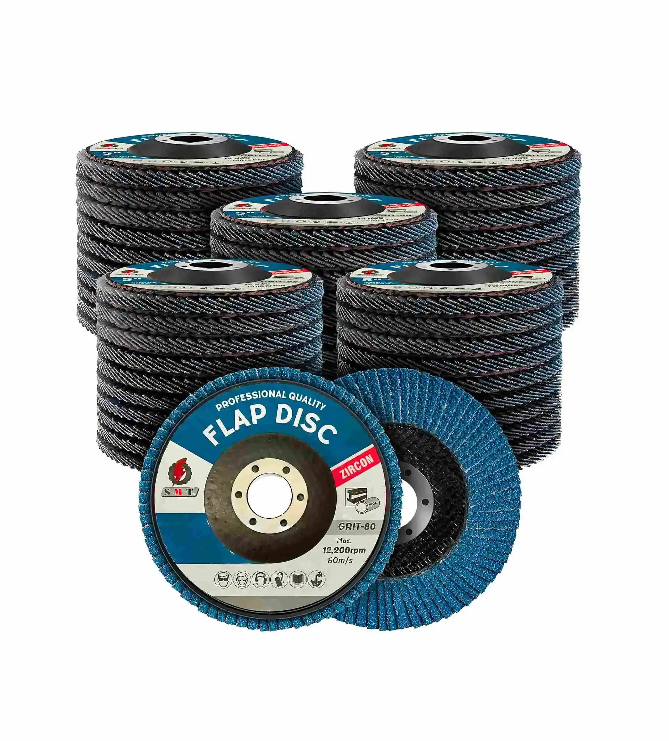 SMT Flap Disc Zircon Grit 80 for Metal and Steel Grinding