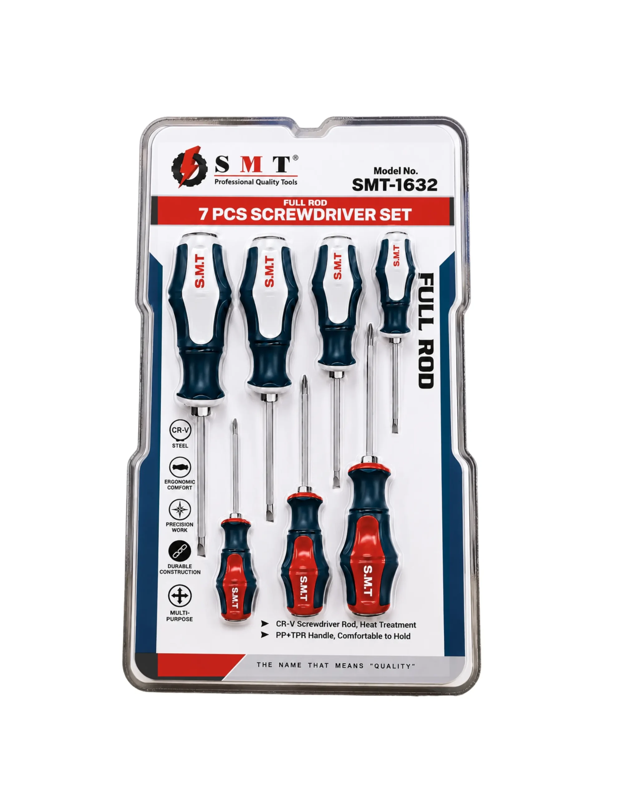 SMT-1632 Magnetic Screwdriver Set 7 PCS Go-Thru Full Rod