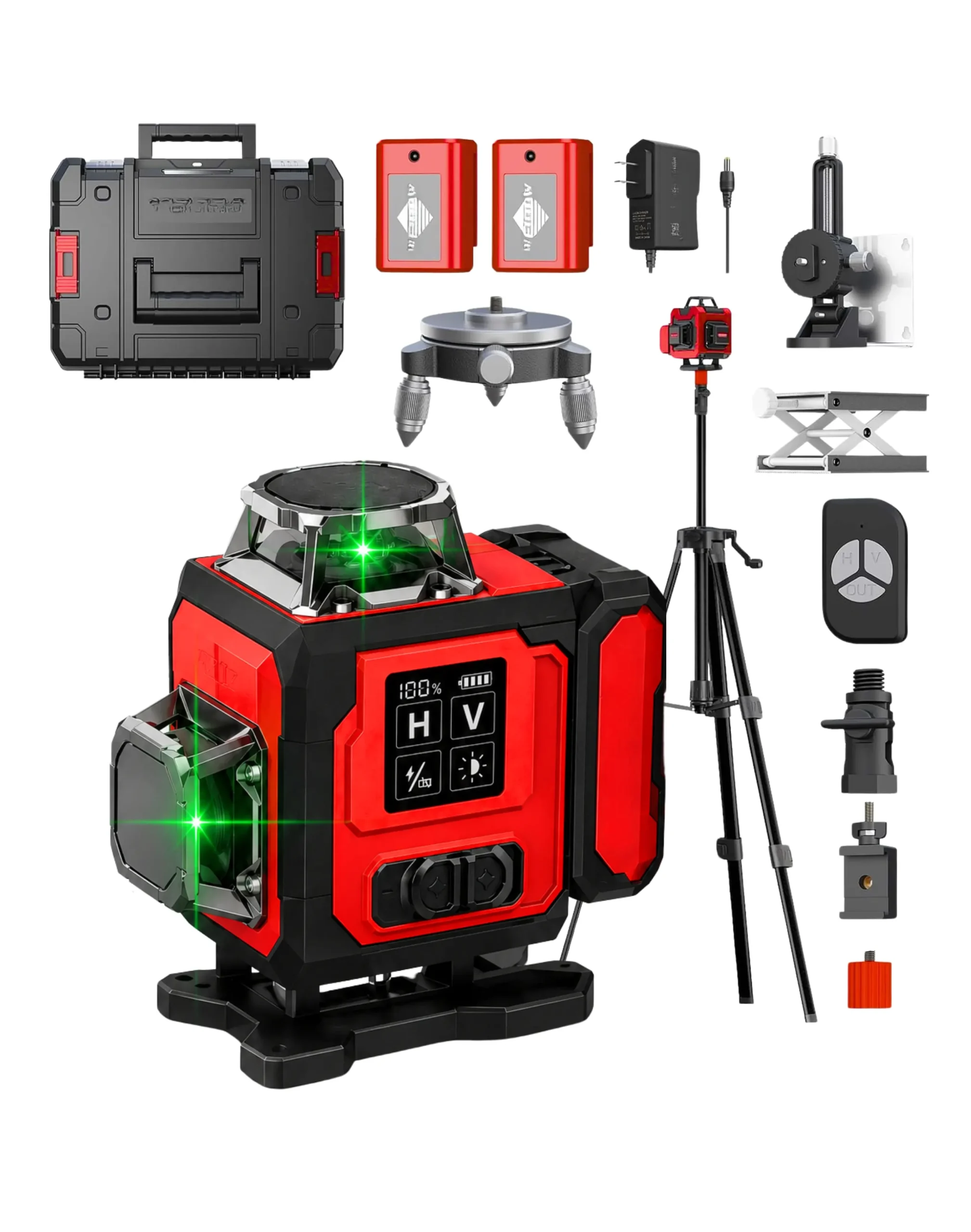 4D 16 Line Laser Level 360° Self Leveling Laser Measuring Tool